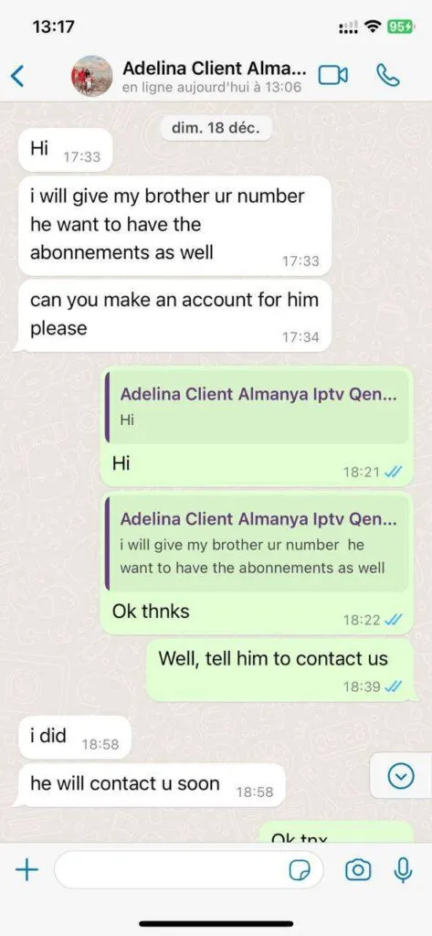 Conversación de WhatsApp de ejemplo 5